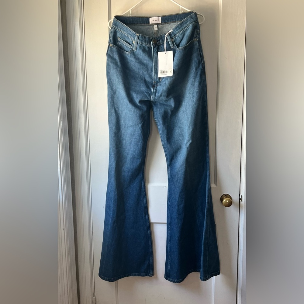Frame Women Indigo Super Flare Jeans - Size 30